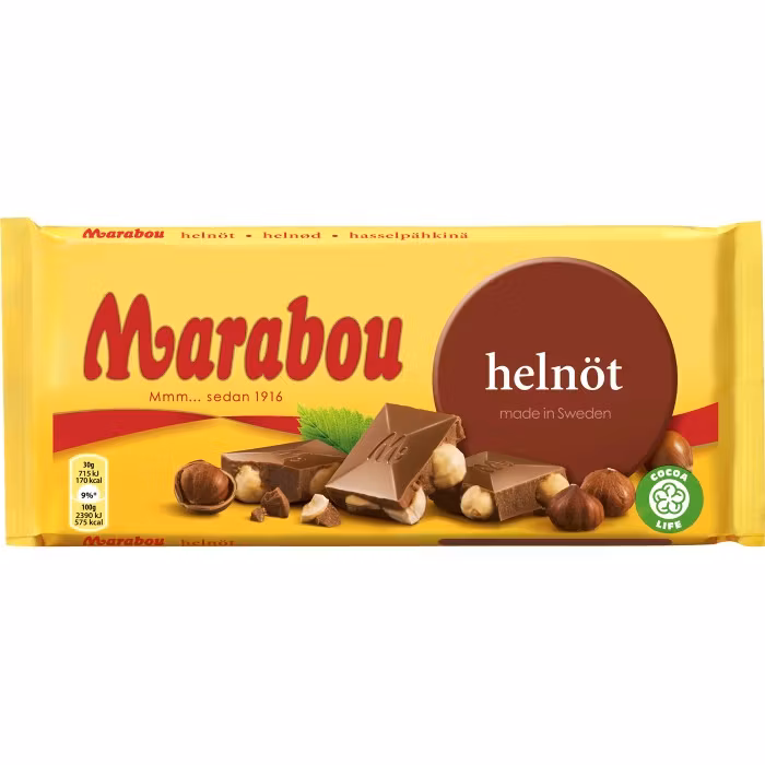 Marabou whole nut 200g