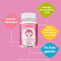 Monkids Vitamin D Children Strawberry 60 chewable tablets