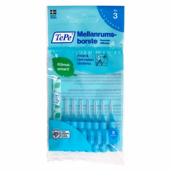 TePe Mellanrumsborste Original 0,6 mm Blå 8 st