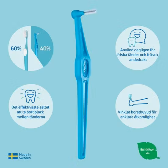 TePe Angle Vinklad Mellanrumsborste 0,6 mm Blå 6 st