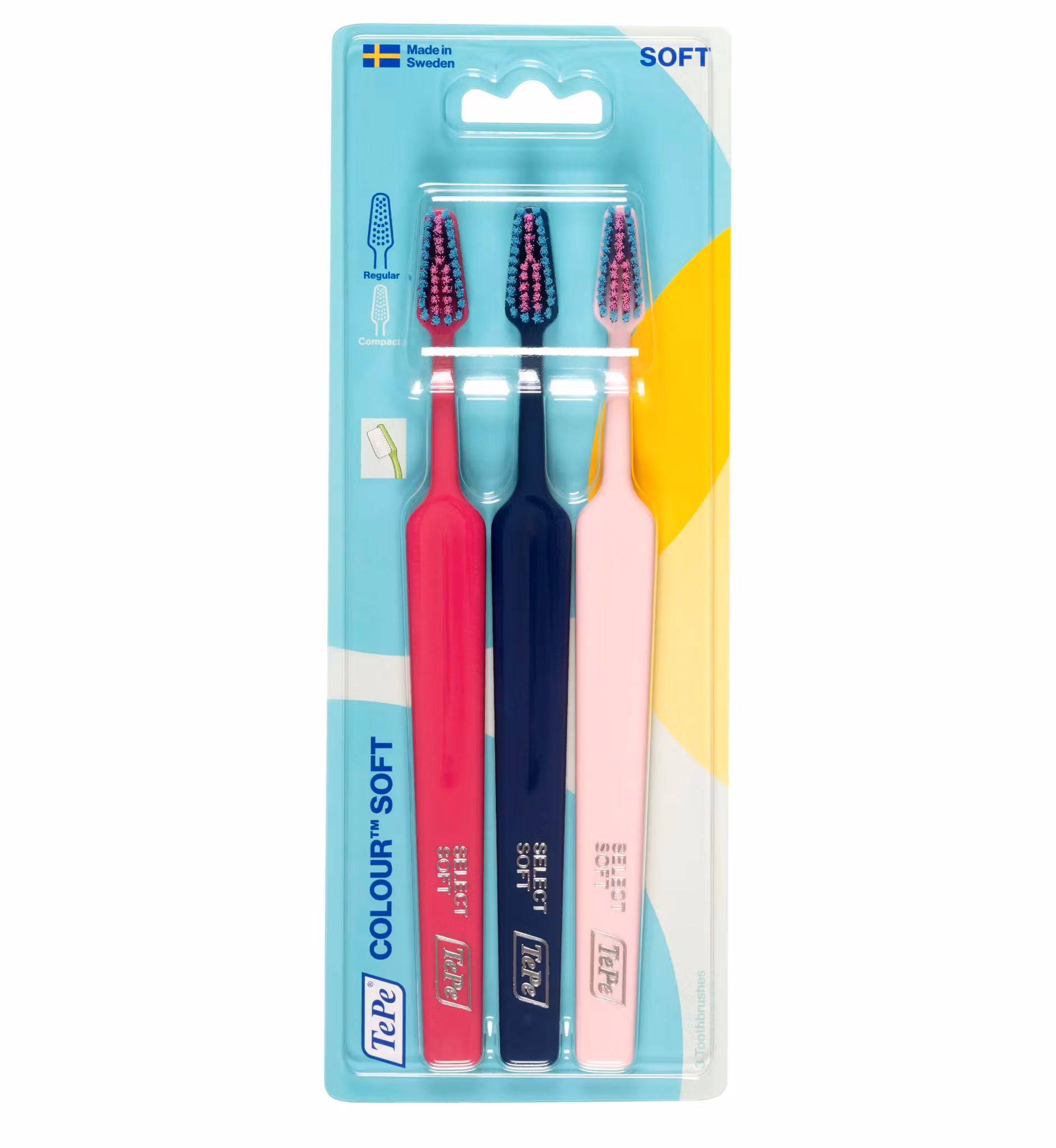 TePe Color Soft Toothbrush 3-pack