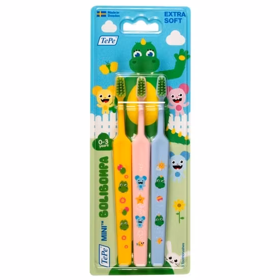 TePe Mini Bolibompa Extra Soft Tandborste 3 st