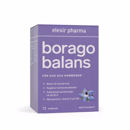 Elexir Borago Hud & Hormoner 72 kapslar