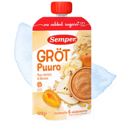 Semper Grötklämmis Päron, Aprikos & Banan 120 g