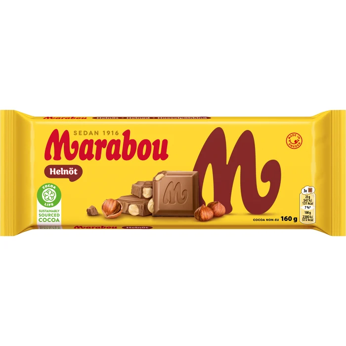 Marabou whole nut 160g