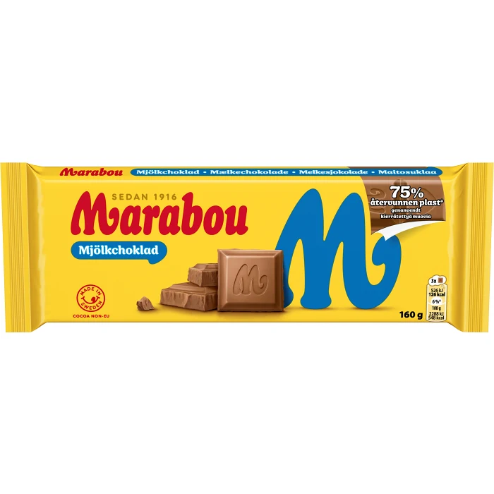 Marabou Chokladkaka Mjölkchoklad 160g