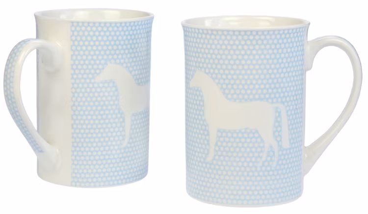 Muggar "Horse" blå 2 pack