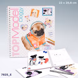 Top Model Sweet Doggy Målarbok- vit