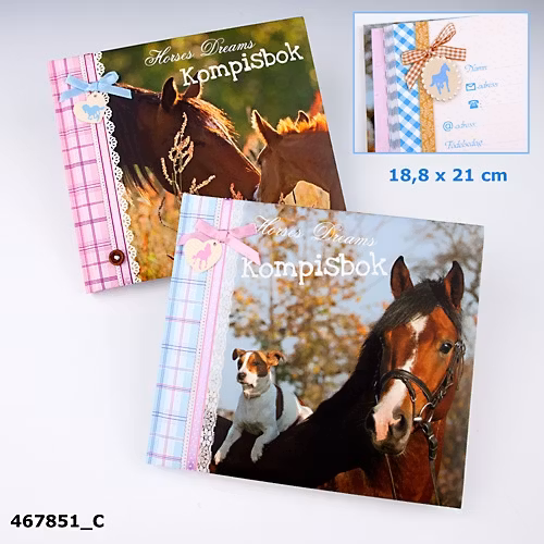 Horses Dreams Kompisbok med hästmotiv