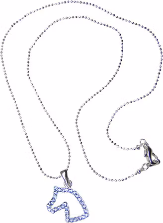 Halsband Brilliant Blå med hästmotiv