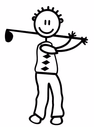 Pappa spelar golf