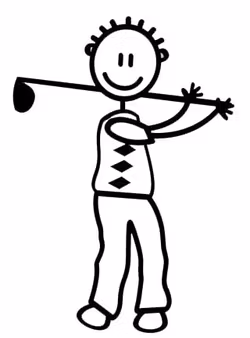 Pappa spelar golf