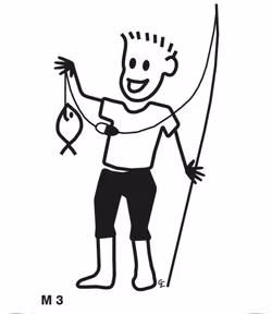 Man fiskar