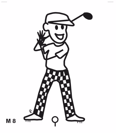 Man spelar golf