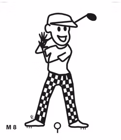 Man spelar golf