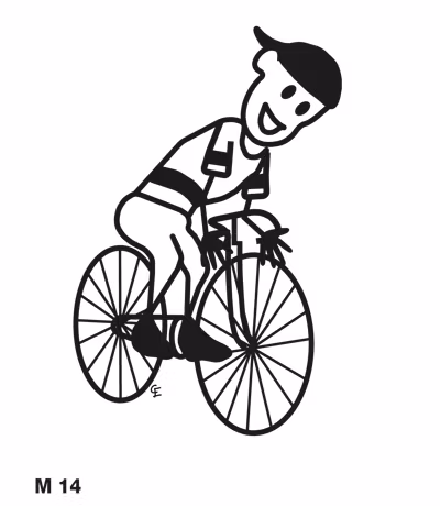Man på cykel