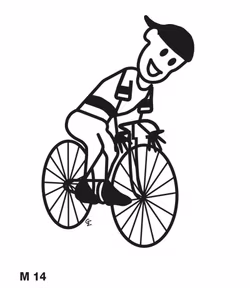 Man på cykel