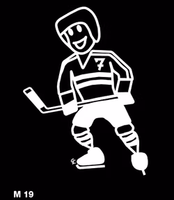 Man spelar ishockey