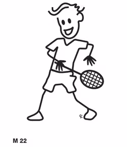Man som spelar tennis