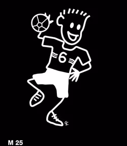 Man som spelar handboll