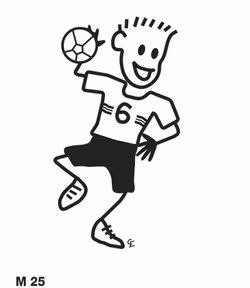 Man som spelar handboll