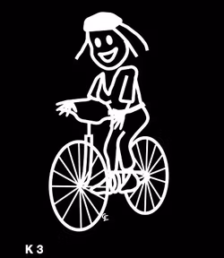 Kvinna på cykel