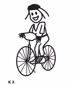 Kvinna på cykel