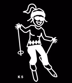 Kvinna på skidor