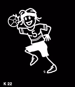 Kvinna som spelar handboll