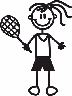 Flicka med tennisracket