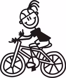 Flicka cyklar