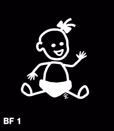 Bebisflicka – Funky Family – dekaler i unika karaktärer