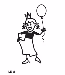 Flicka i prinsessklänning