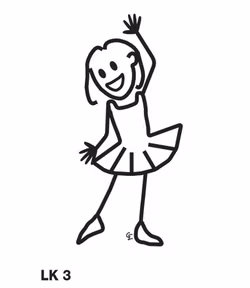 Flicka i ballerinadräkt