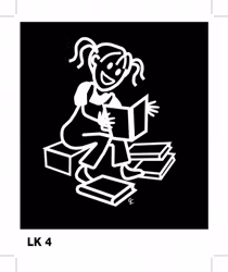 Flicka läser