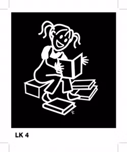 Flicka läser