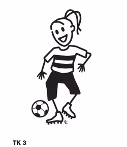 Tjej spelar fotboll