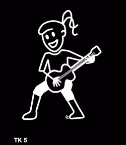 Tjej med gitarr