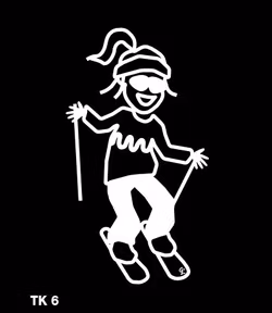 Tjej på skidor