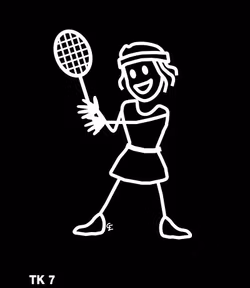 Tjej spelar tennis