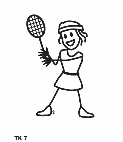 Tjej spelar tennis