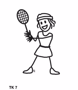 Tjej spelar tennis