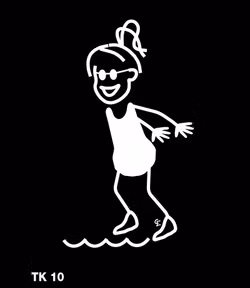 Tjej som simmar