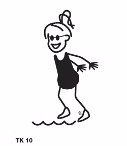 Tjej som simmar