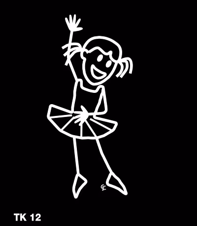 Tjej dansar – Funky Family – dekaler i unika karaktärer