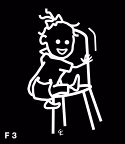 Flicka som klättrar