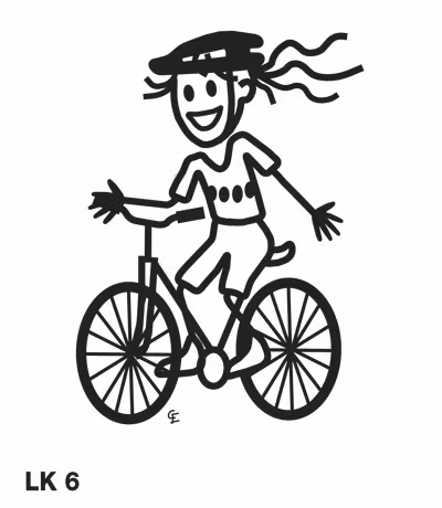 Flicka på cykel