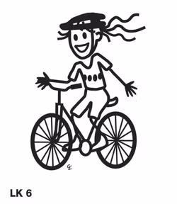 Flicka på cykel