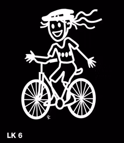 Flicka på cykel