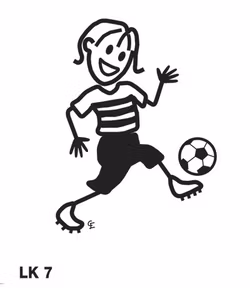 Flicka som spelar fotboll
